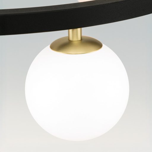 TUMBLER modern függőlámpa, fekete, lefelé világító, Ø65 cm