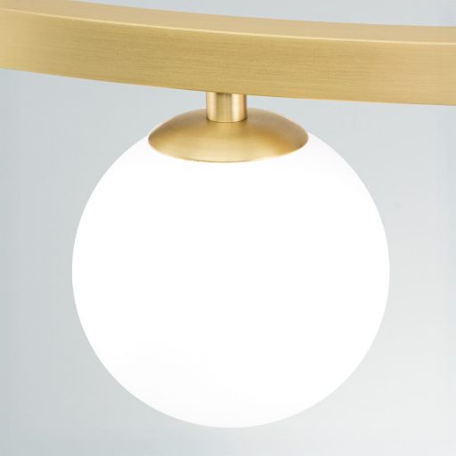 TUMBLER modern függőlámpa, matt sárgaréz, lefelé világító, Ø90 cm