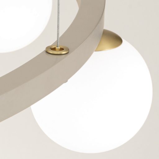 TUMBLER modern függőlámpa, khaki, lefelé világító, Ø120 cm