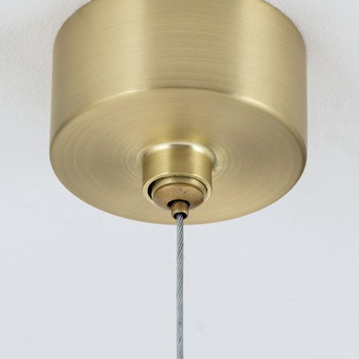TUMBLER modern függőlámpa, matt sárgaréz, felfelé világító, Ø65 cm