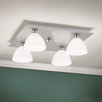 OPALDESIGN modern mennyezeti lámpa, szatén nikkel, 32 cm