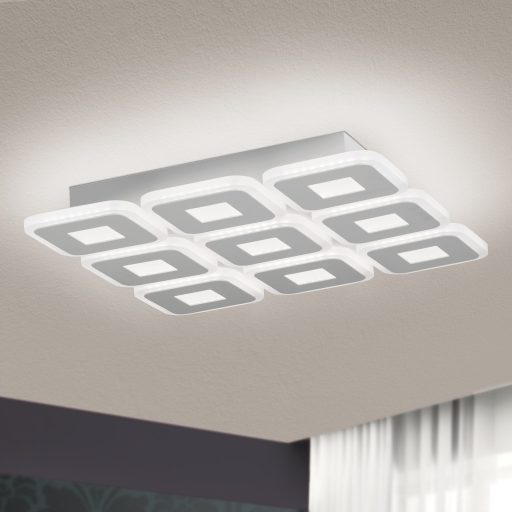 DOMINO modern LED mennyezeti lámpa , fehér, 2750lm
