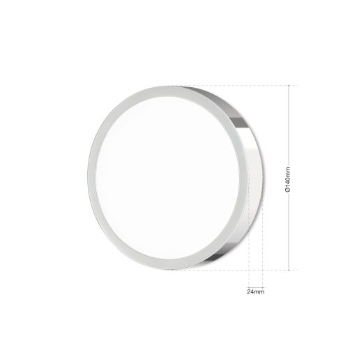 BULLY LED mennyezeti lámpa, 14 cm, króm