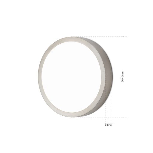 BULLY LED mennyezeti lámpa, 14 cm, satin