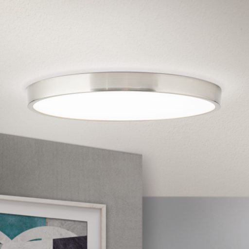 BULLY modern LED mennyezeti lámpa , matt króm, 2300lm