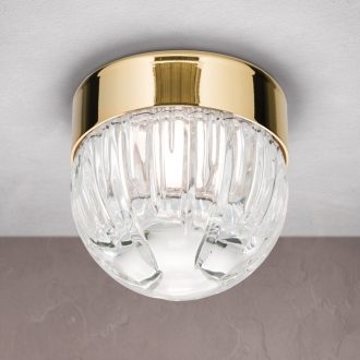 BALL modern LED mennyezeti lámpa, arany, Ø10 cm, 3000 K