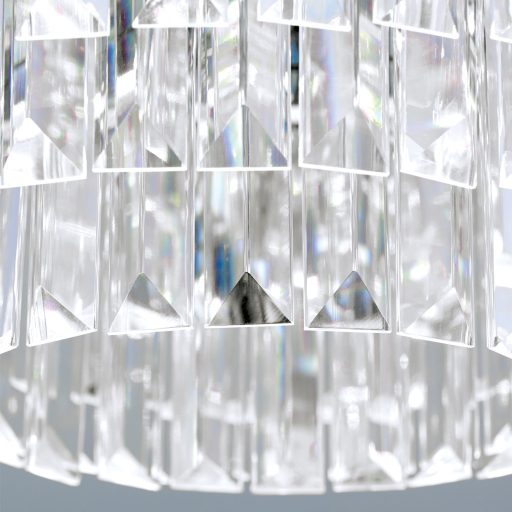 PRISM LED kristály mennyezeti lámpa, d:35 cm, króm