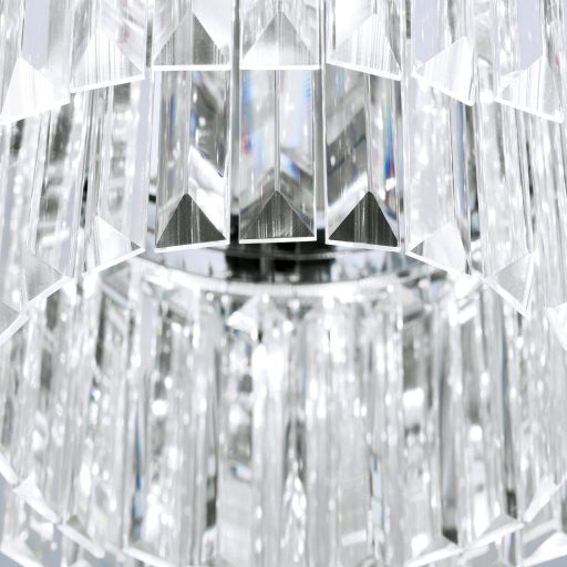 PRISM LED kristály mennyezeti lámpa, d:35 cm, króm