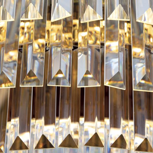 PRISM modern kristály LED mennyezeti lámpa , arany, 11600lm