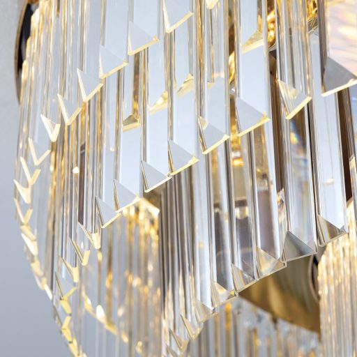 PRISM modern kristály LED mennyezeti lámpa , arany, 11600lm