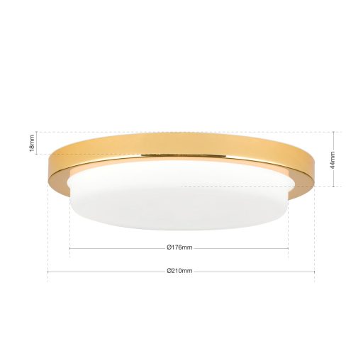 LEROX modern LED mennyezeti lámpa , arany, 1300lm