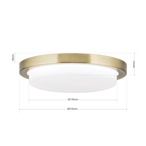 LEROX modern LED mennyezeti lámpa , patina, 1300lm