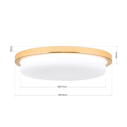 LEROX modern LED mennyezeti lámpa , arany, 2100lm