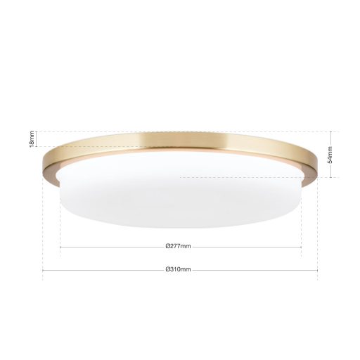 LEROX modern LED mennyezeti lámpa , matt réz, 2100lm