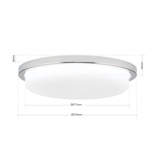 LEROX modern LED mennyezeti lámpa , króm, 2100lm