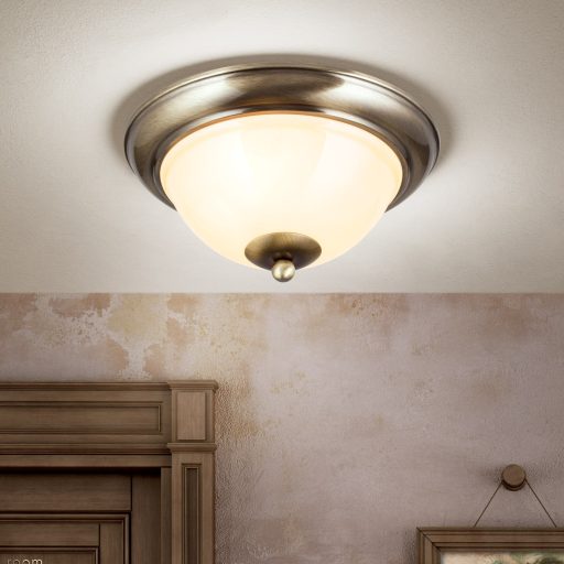 OLD LAMP klasszikus mennyezeti lámpa 2xE27, patina