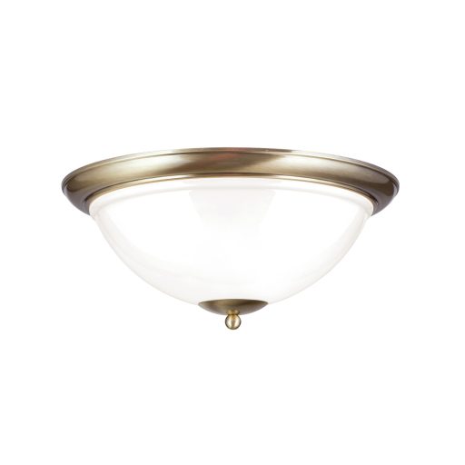 OLD LAMP klasszikus mennyezeti lámpa 3xE27, patina 50 cm  opál