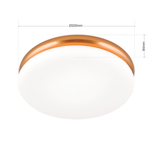 JAMES klasszikus LED mennyezeti lámpa , rose-gold, 1300lm