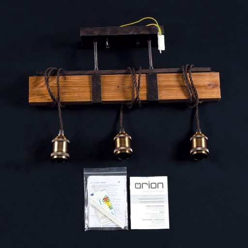 CELLAR vintage mennyezeti lámpa 3xE27, antik