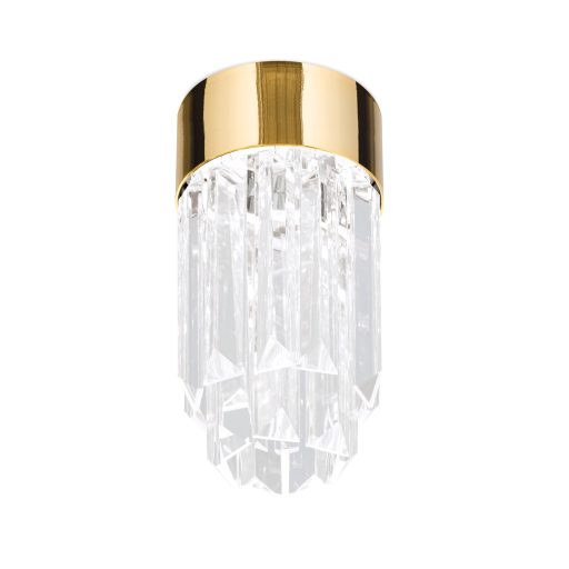 PRISM led kristály mennyezeti lámpa, 24 karátos arany