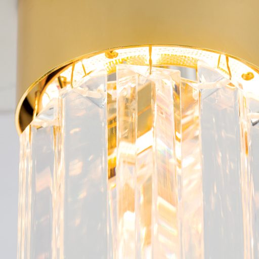 PRISM led kristály mennyezeti lámpa, 24 karátos arany