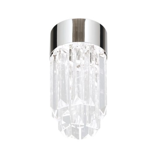 PRISM led kristály mennyezeti lámpa, króm, 600 lm
