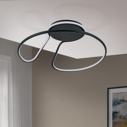 CLAIRE modern LED mennyezeti lámpa , fekete, 3800lm