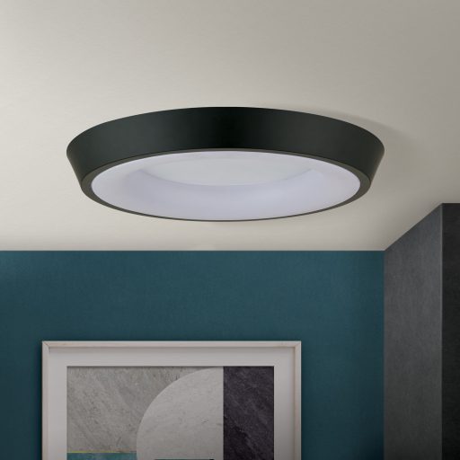 LOOK modern LED mennyezeti lámpa , fekete, 3500lm