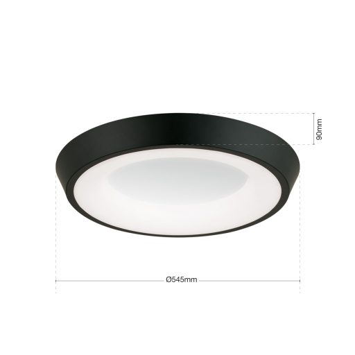 LOOK modern LED mennyezeti lámpa , fekete, 3500lm