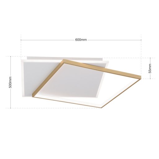 MARLENE modern LED mennyezeti lámpa , fehér, arany, 2000lm