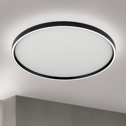 MASCA modern CCT LED mennyezeti lámpa , matt fekete, 3770lm