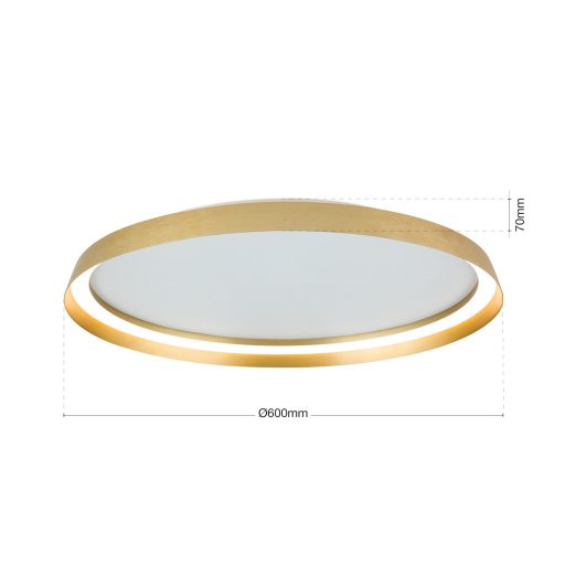 MANTA modern CCT LED mennyezeti lámpa , arany, 2700lm