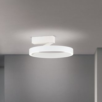   KOLK modern LED mennyezeti lámpa, fehér, Ø40 cm, 2700–4000 K