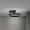 KOLK modern LED mennyezeti lámpa, fekete, Ø40 cm, 2700–4000 K