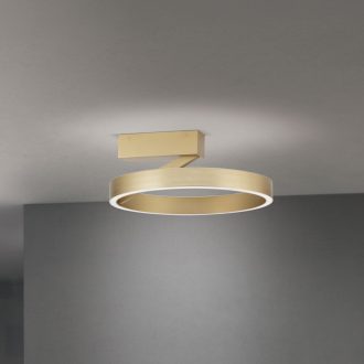   KOLK modern LED mennyezeti lámpa, matt arany, Ø40 cm, 2700–4000 K