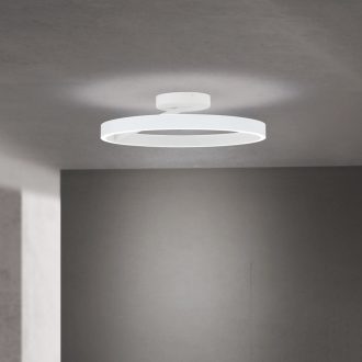   KOLK modern LED mennyezeti lámpa, fehér, Ø60 cm, 2700–4000 K
