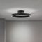 KOLK modern LED mennyezeti lámpa, fekete, Ø60 cm, 2700–4000 K