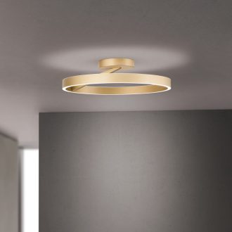   KOLK modern LED mennyezeti lámpa, matt arany, Ø60 cm, 2700–4000 K