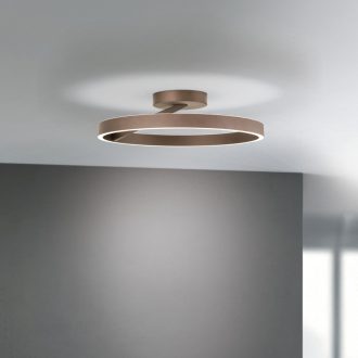   KOLK modern LED mennyezeti lámpa, bronz, Ø60 cm, 2700–4000 K