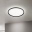KANT modern LED mennyezeti lámpa, fekete, Ø60 cm, 2700–4000 K