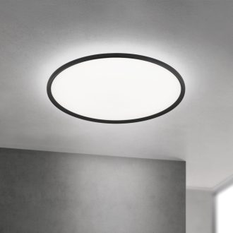   KANT modern LED mennyezeti lámpa, fekete, Ø80 cm, 2700–4000 K