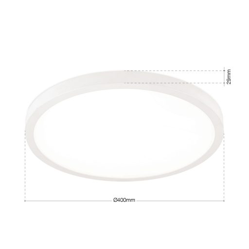 DISC modern LED panel, fehér, Ø40 cm, 2700–4000 K
