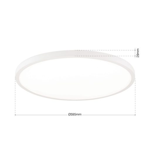 DISC modern LED panel, fehér, Ø59,5 cm, 2700–4000 K