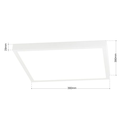 DISC modern LED panel, fehér, 39 cm, 2700–4000 K