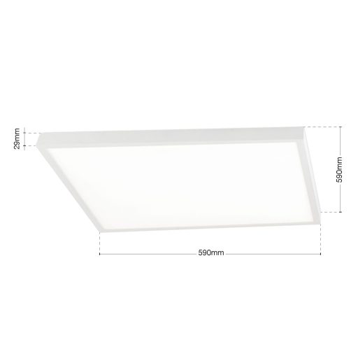 DISC modern LED panel, fehér, 59 cm, 2700–4000 K