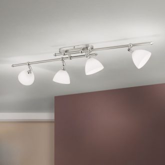 OPALDESIGN modern spotlámpa, szatén nikkel, 87 cm