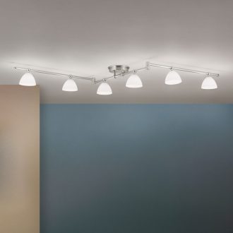 OPALDESIGN modern spotlámpa, szatén nikkel, 180 cm