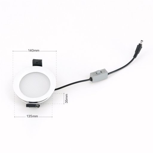 OFFICE modern LED beépíthető spotlámpa, fehér, Ø14 cm, 3000–6000 K
