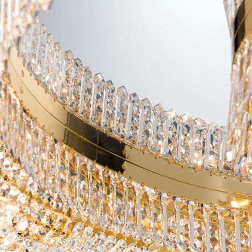 Saturn Mennyezeti lámpa 15x E27 Arany Modern kristály 120 cm