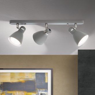 School Spotlámpa 3x E27 Szűrke Modern